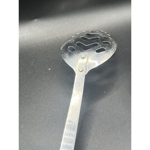 STAINLESS STEEL WOODEN HANDLE SLOTTED SPATULA AND SPOON SET Made in Taiwan - Picture 4 of 5